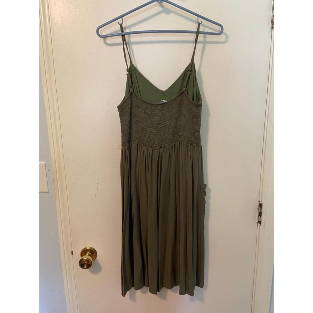 Angashion (Amazon) Army Green Sleeveless Dress Size Large NWOT - Picture 4 of 6
